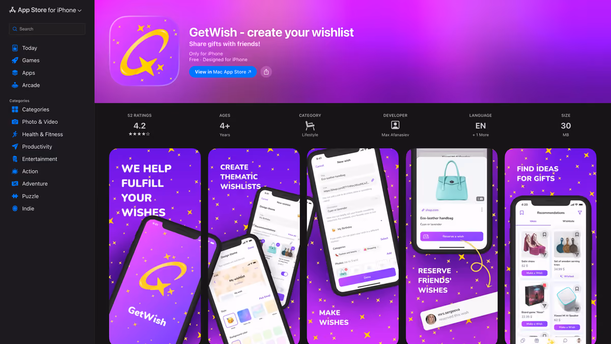 GetWish Social Platform, скриншот 2